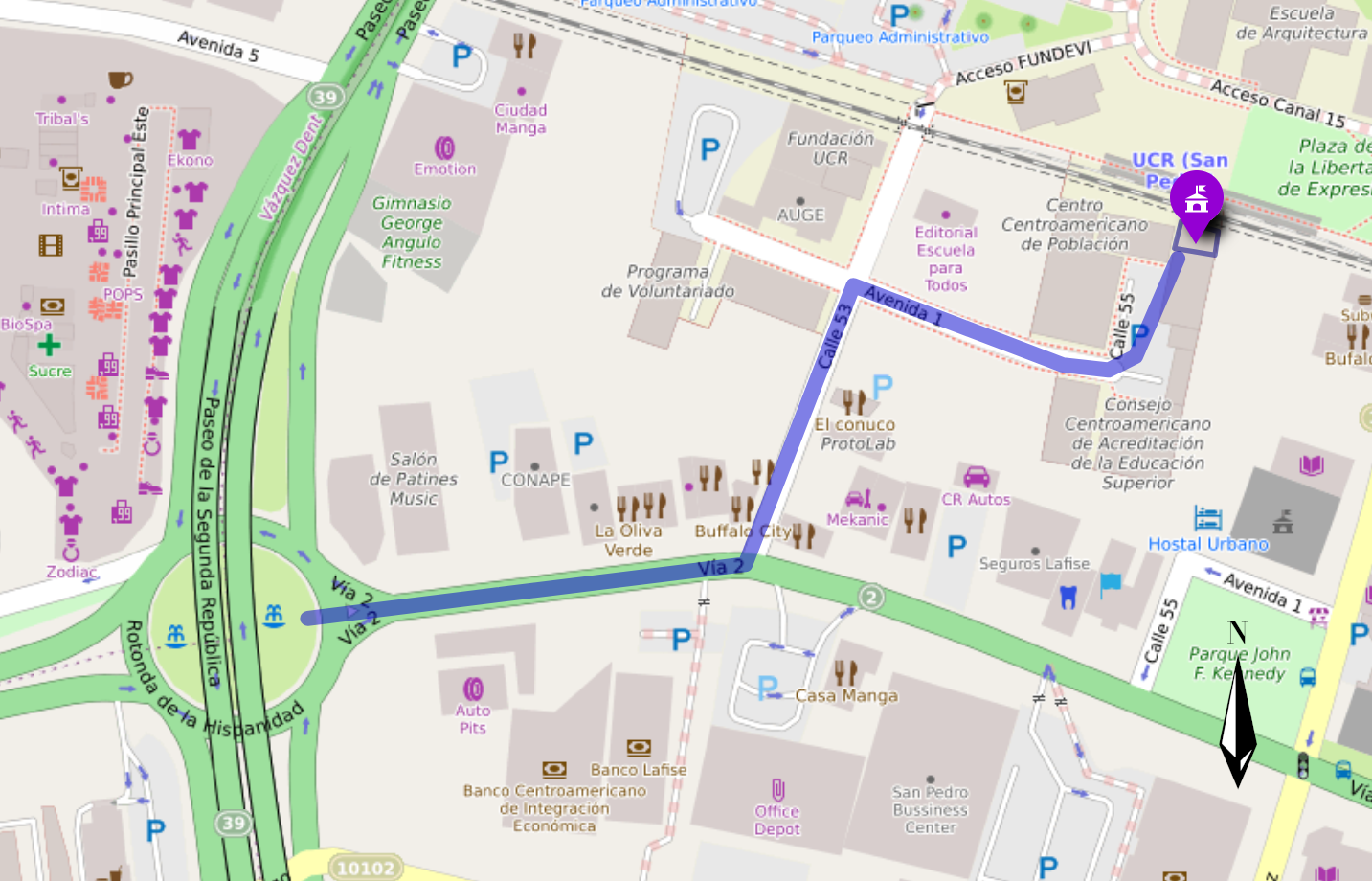 Mapa de ubicación del Centro de Documentación